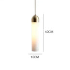 Suspension en verre Liora avec finition en métal poli