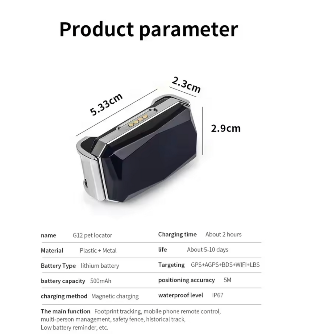 Mini GPS Tracker With Real-Time Location, LumaTrack G12, Geofencing