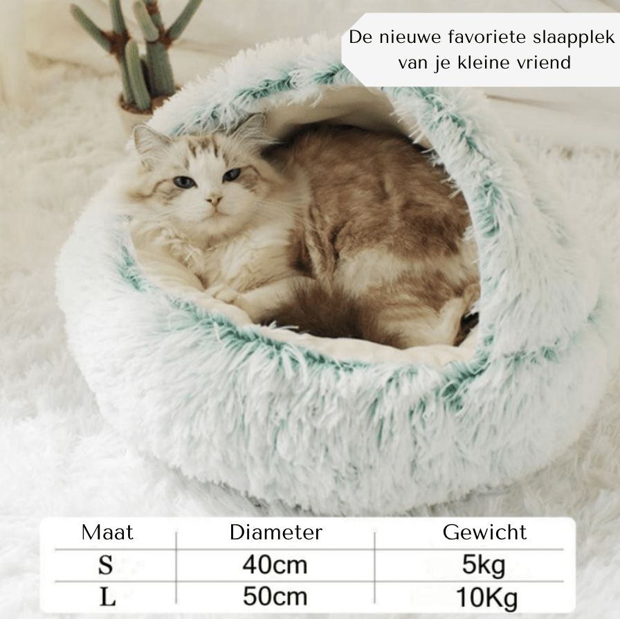 Mjuk och lyxig bädd för katter och små hundar - Fioriscas