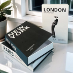 Marcelli Faux Book Set With Hidden Storage, City-Themed Designs