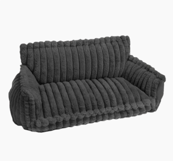 Orthopaedic dog cushion with neck support & fluffy comfort - Fioriscas