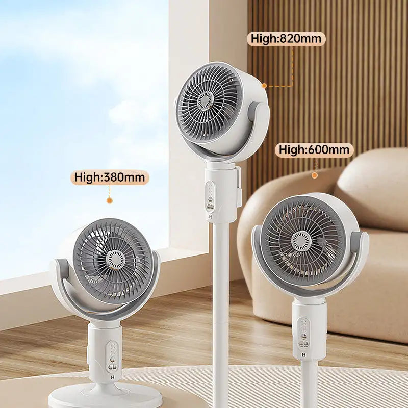 Cordless Oscillating Air Circulation Fan With Remote And Timer For Home Office | Fioriscas