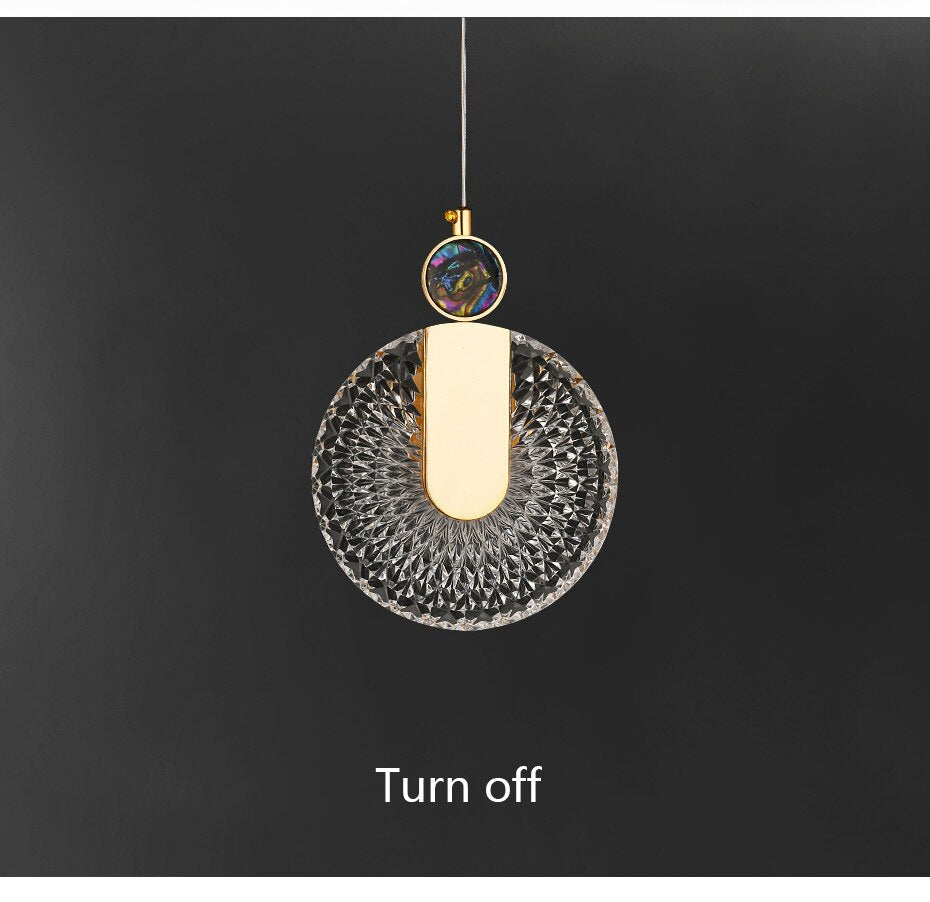 Aurelia-hanglamp, goudkleurige kristalafwerking, instelbare wittint-optie