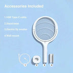 5-in-1 mosquito repellent with insect swatter & LED lamp - Fioriscas