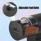 Alimentador automático para tartarugas e peixes, com temporizador programável, compartimento estanque IP66 e capacidade de 100ml | Fioriscas