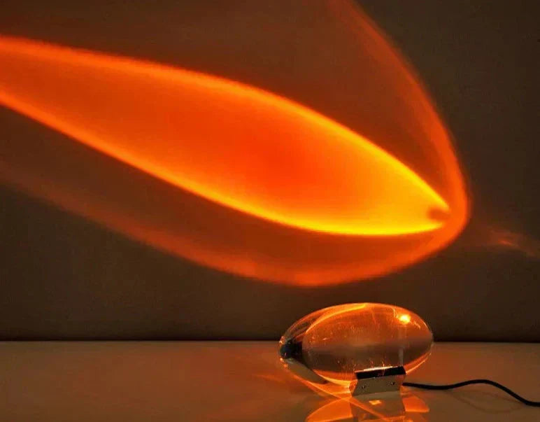 Solara Crystal Table Lamp With Built-In Star Projector