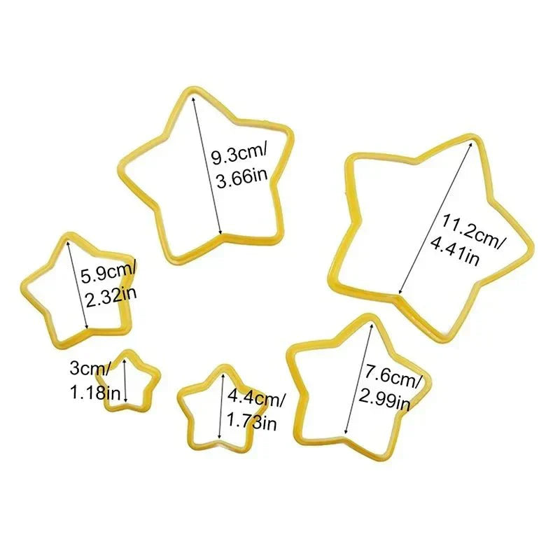 Kerstkoekjesvormpjes, set van 6, voor koekjes en gebak - Fioriscas