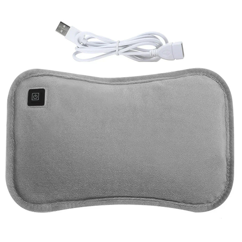 Nahřívací podložka, přenosný ohřívač s dobíjením přes USB, světle šedý nebo zelený, CozyGlow