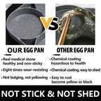 Three-Section Nonstick Aluminum Frying Pan for Breakfast Cooking