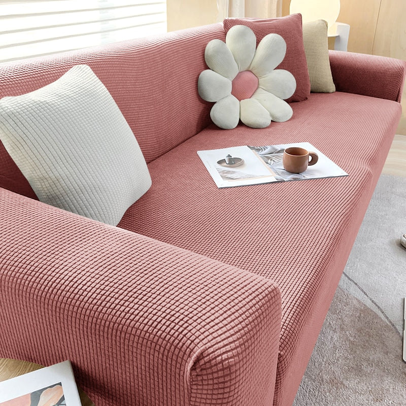 Stretchy Sofa Slipcover, Non-Slip Fit For 1 To 4 Seat Couches, Machine Washable