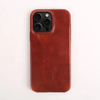 Ægte koskindslæder iPhone-etui, håndlavet, 5 farver