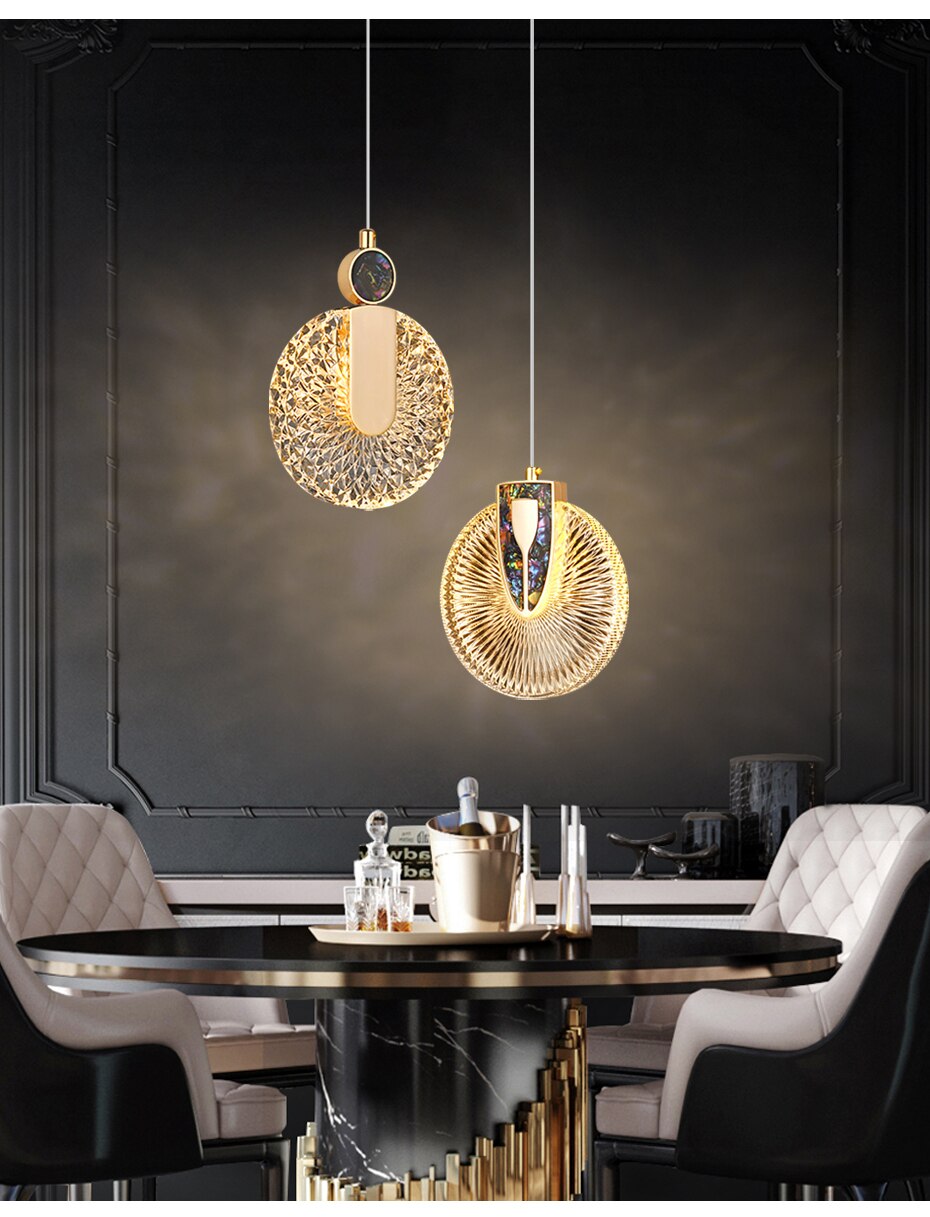 Aurelia-hanglamp, goudkleurige kristalafwerking, instelbare wittint-optie