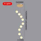 Lustre Liora Orb, suspension LED cascade pour escaliers et halls d’entrée