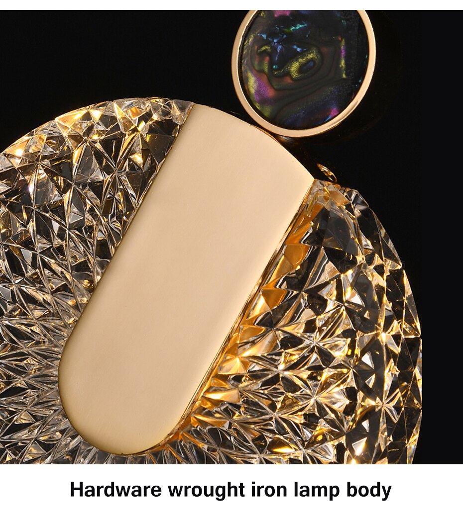 Aurelia-hanglamp, goudkleurige kristalafwerking, instelbare wittint-optie