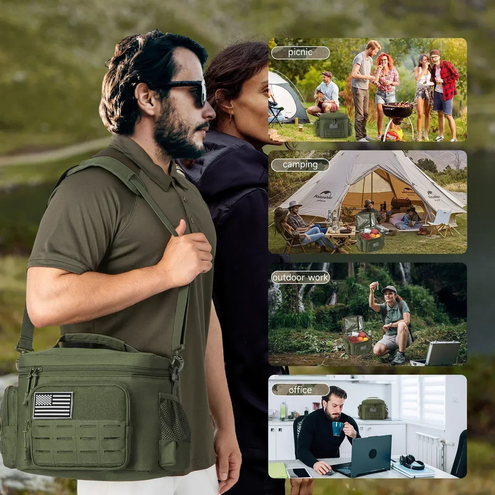 Trailforge Insulated Lunch Bag With Leakproof Cooler Lining