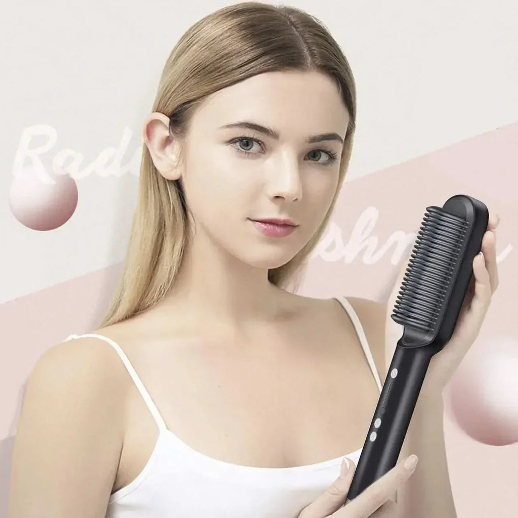 Alisador de cabelo profissional com cerâmica de turmalina para estilo brilhante - Fioriscas