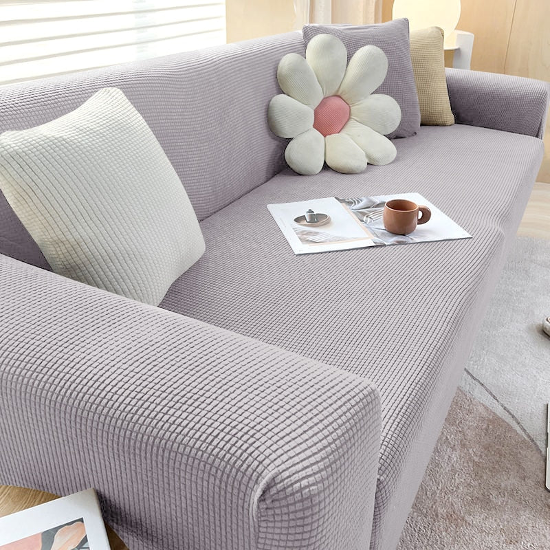 Stretchy Sofa Slipcover, Non-Slip Fit For 1 To 4 Seat Couches, Machine Washable