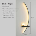 Applique da parete, AstraGlow oro e nero a strisce con LED, dimmerabile per interni ed esterni
