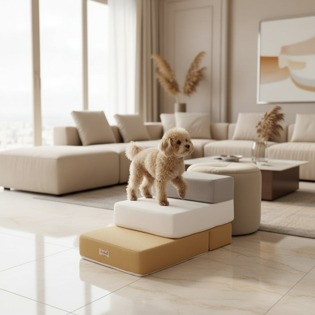 Escadas de luxo para cães, para um acesso seguro ao sofá e à cama - Fioriscas