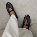 Women's Breathable Mesh Ballet Flats With Vegan Leather Trim
