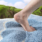 Seaside Footprint Pattern Bath Mat