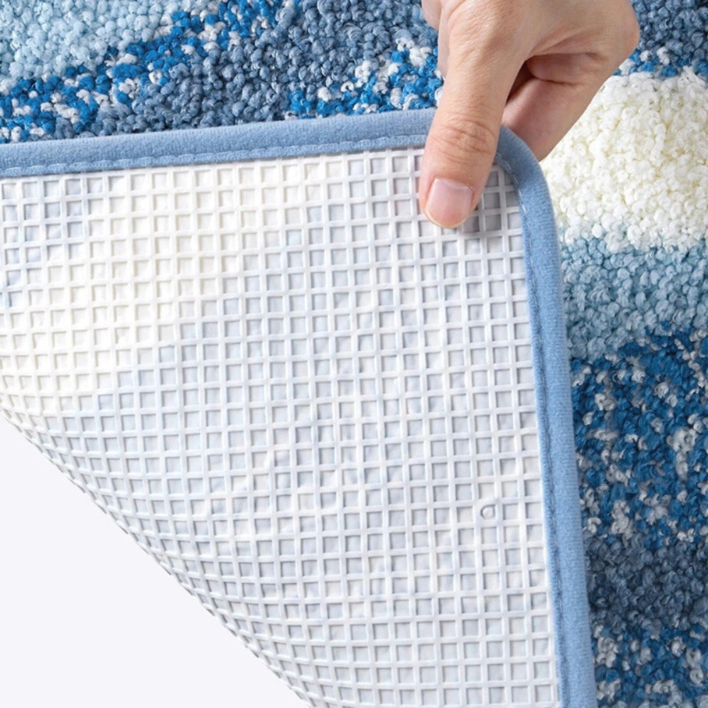 Seaside Footprint Pattern Bath Mat