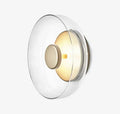 Applique da parete Liora in vetro e pietra, luce LED verso l’alto e verso il basso, 3 colori