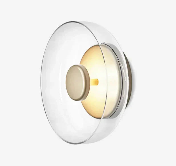 Applique da parete Liora in vetro e pietra, luce LED verso l’alto e verso il basso, 3 colori