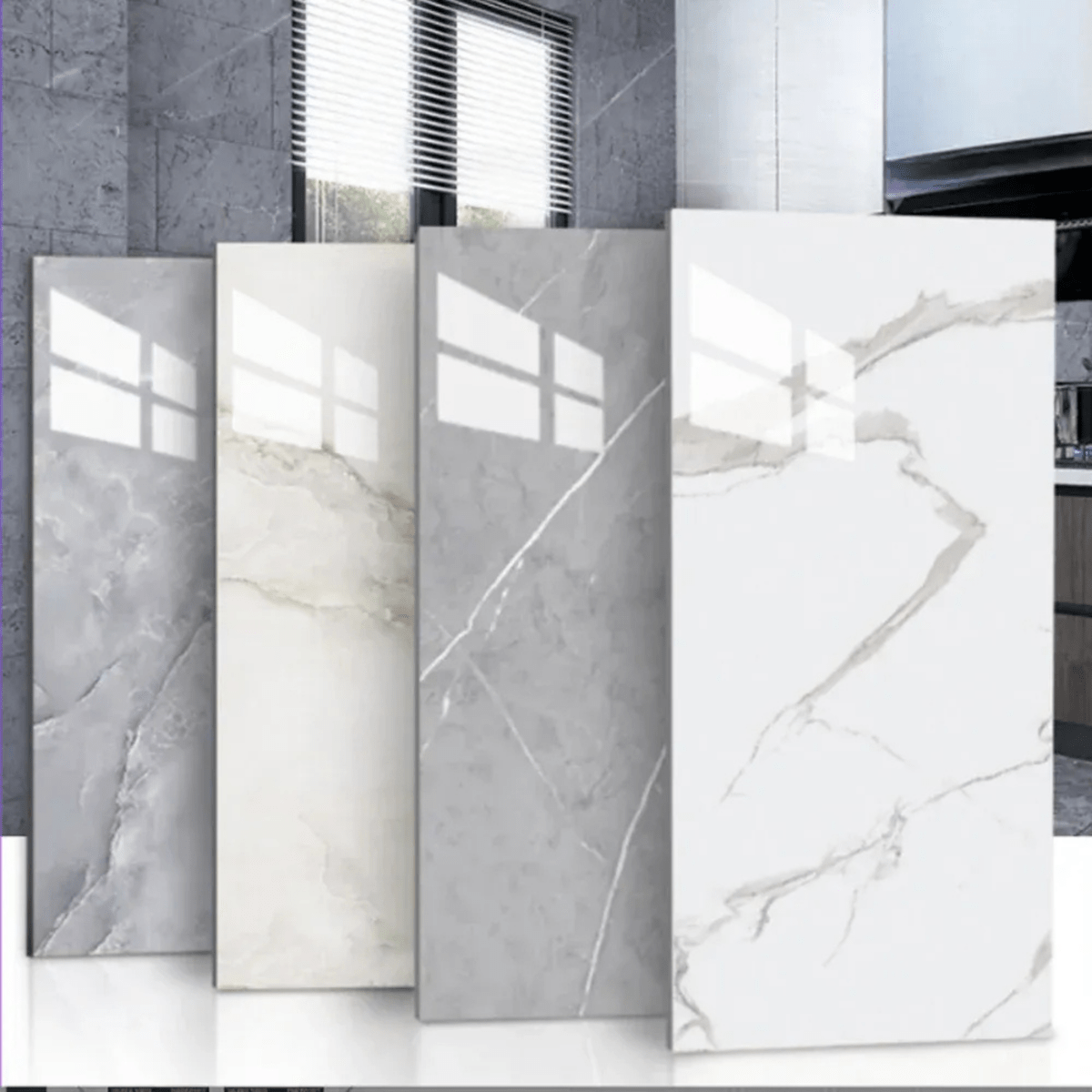 Elegant Self-Adhesive Marble PVC Floor Tiles - Fioriscas