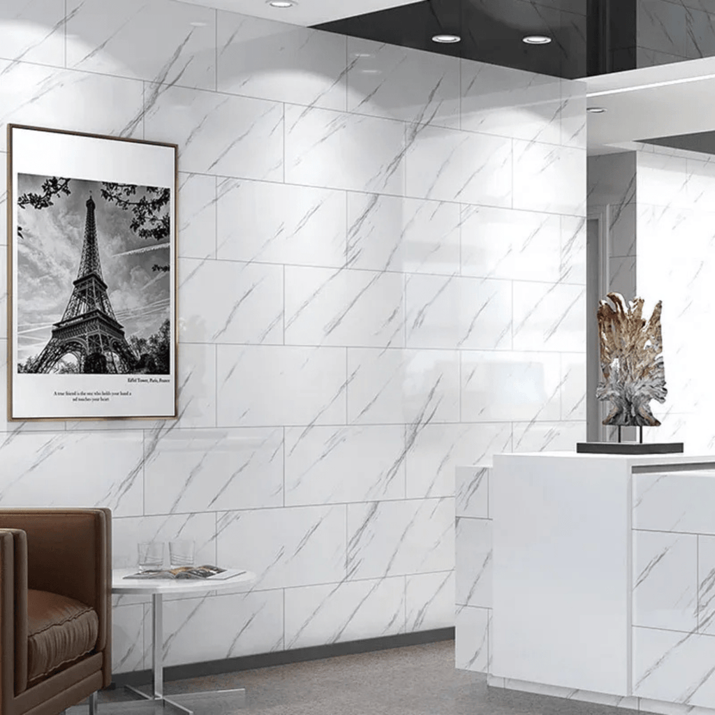 Elegant Self-Adhesive Marble PVC Floor Tiles - Fioriscas