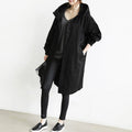 Windproof Women's Trench Coat with Hood