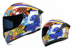 Capacete integral de motociclista com viseira dupla, certificado DOT, preparado para o inverno