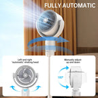 Cordless Oscillating Air Circulation Fan With Remote And Timer For Home Office | Fioriscas