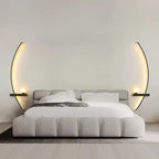 Applique da parete, AstraGlow oro e nero a strisce con LED, dimmerabile per interni ed esterni