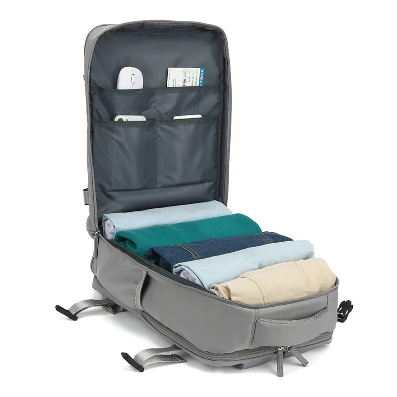 Mochila de viagem de tamanho médio, com compartimento para portátil e bolso para sapatos | Fioriscas
