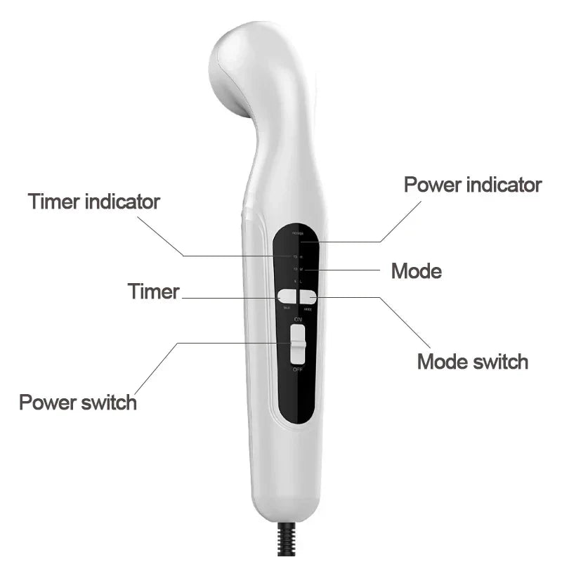 1 MHz ultralydsterapiapparat med tre effektniveauer og automatisk timer til lindring af muskel- og ledsmerter