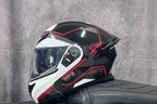 Motorcycle Helmet, Modular Flip-Up Design With Twin-Lens Shield, DOT Certified