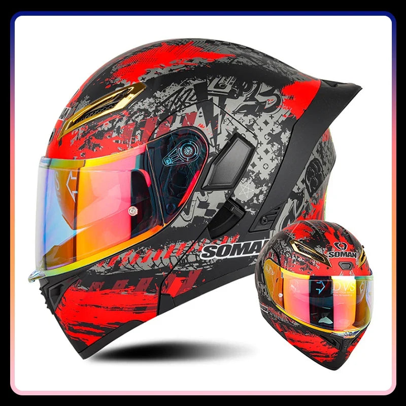 Modular Full-Face Motorcycle Helmet with Dual Visor | Fioriscas