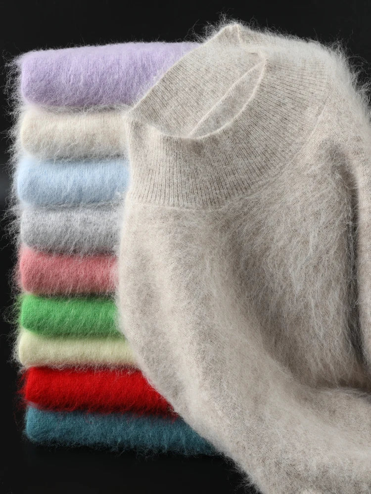 Lyria Women's 100% Cashmere Sweater, O-Neck, 10 Colors