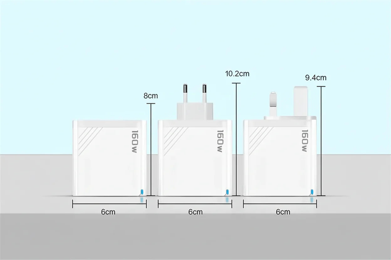 160W USB-C Wall Charger, Six-Port Fast Charging Power Hub