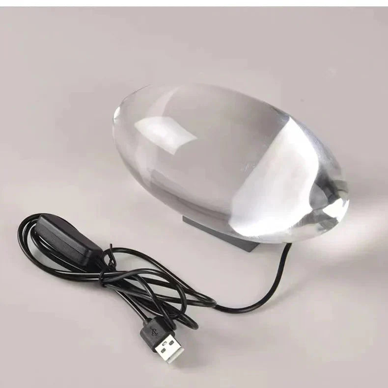 Solara Crystal Table Lamp With Built-In Star Projector