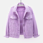Harborline denim damesjack met knoopsluiting aan de voorkant, comfortabele pasvorm voor elke dag