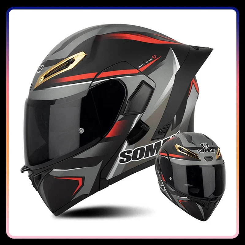 Modular Full-Face Motorcycle Helmet with Dual Visor | Fioriscas