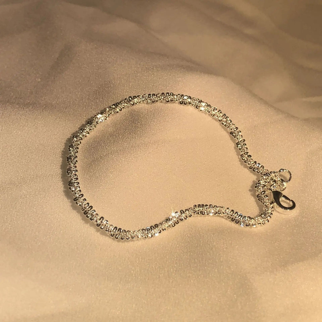 Pulsera de regalo para mujer de plata de ley con brillo resistente al agua | Fioriscas