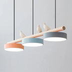 Lampada a sospensione con motivo di uccelli, apparecchio LED LyraNest ispirato alla natura