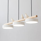 Lampada a sospensione con motivo di uccelli, apparecchio LED LyraNest ispirato alla natura