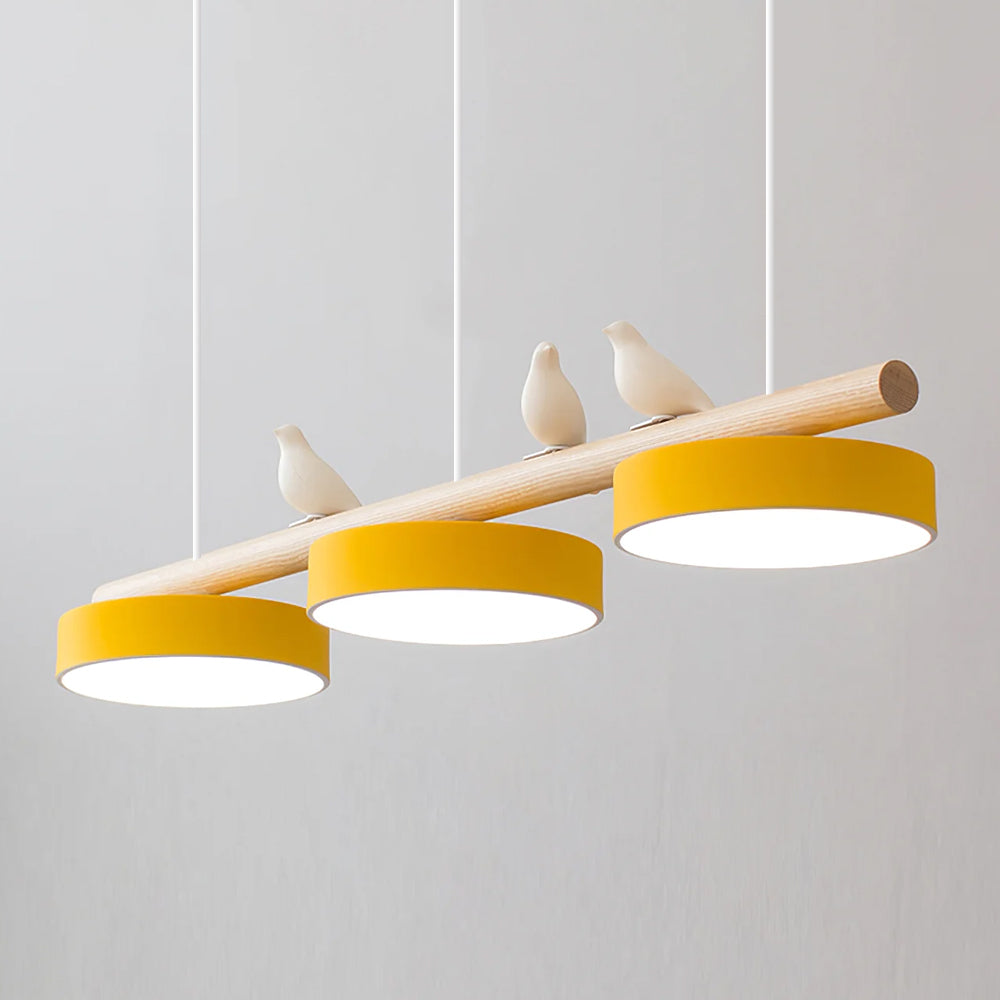 Lampada a sospensione con motivo di uccelli, apparecchio LED LyraNest ispirato alla natura