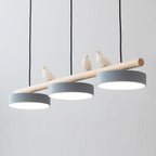 Lampada a sospensione con motivo di uccelli, apparecchio LED LyraNest ispirato alla natura