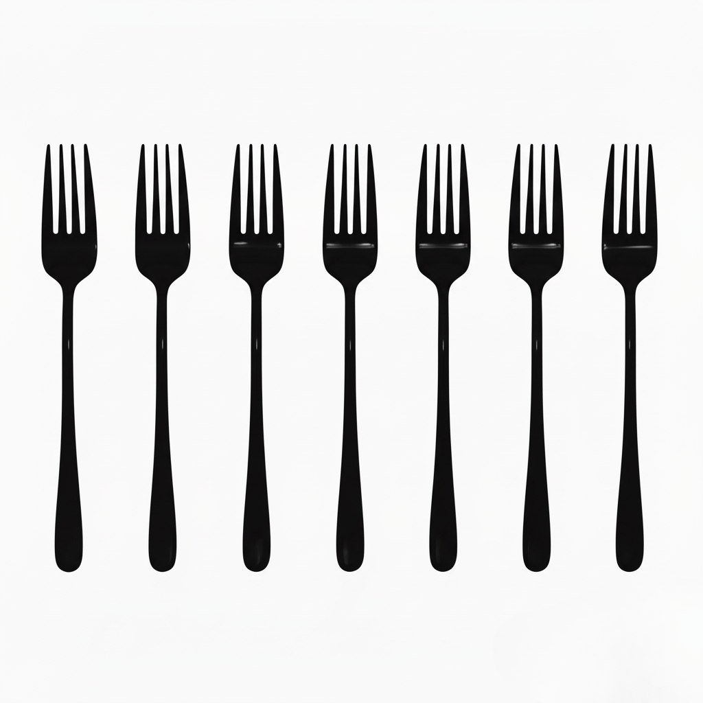 Elegant matgaffel med slitstark, blank beläggning - Fioriscas