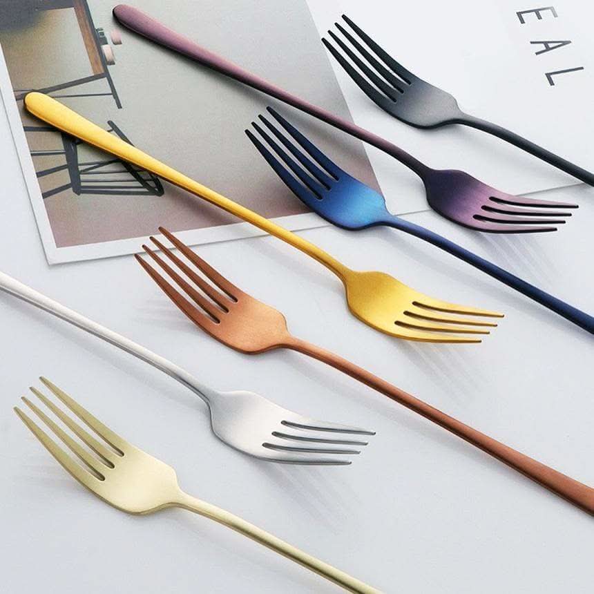 Elegant matgaffel med slitstark, blank beläggning - Fioriscas